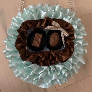Box Of Chocolates Ruffled Crossbody Purse *Handmade NWOT